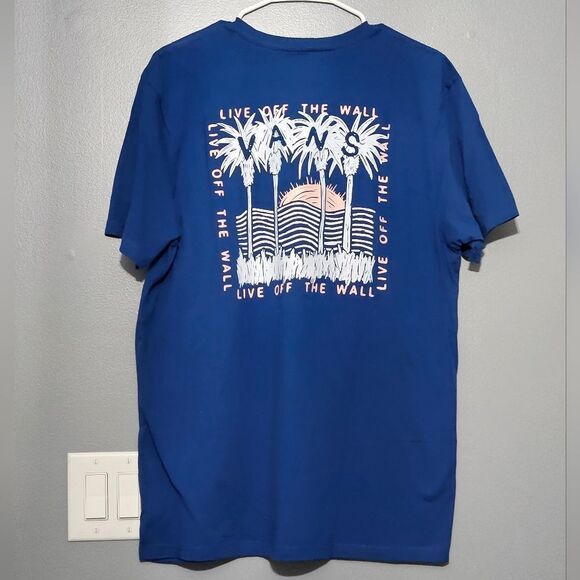 Vans Off The Wall, Mens T-Shirt in Royal Blue. NWT, Size Large - Picture 6 of 6